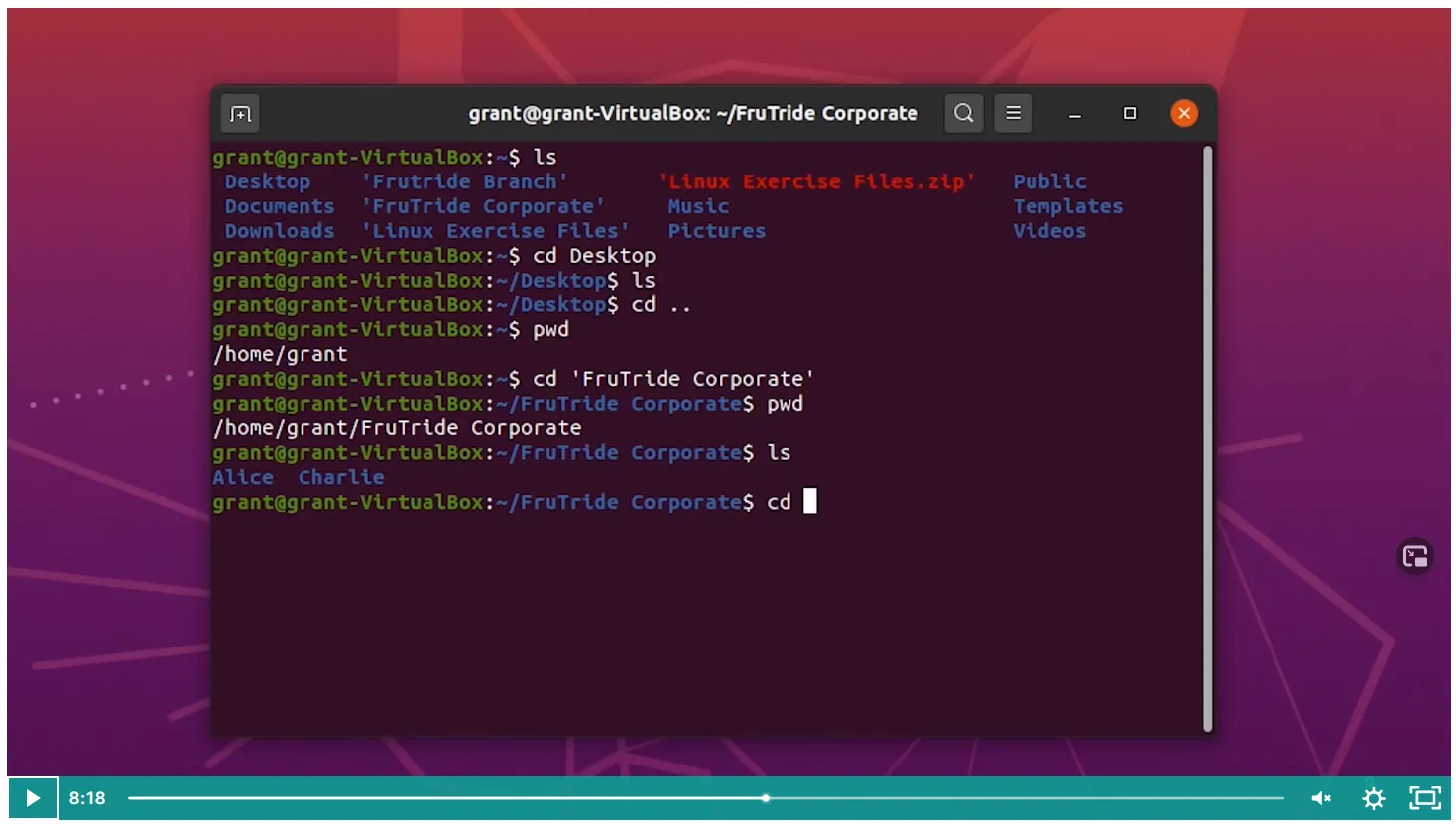 Course lab screenshot 1